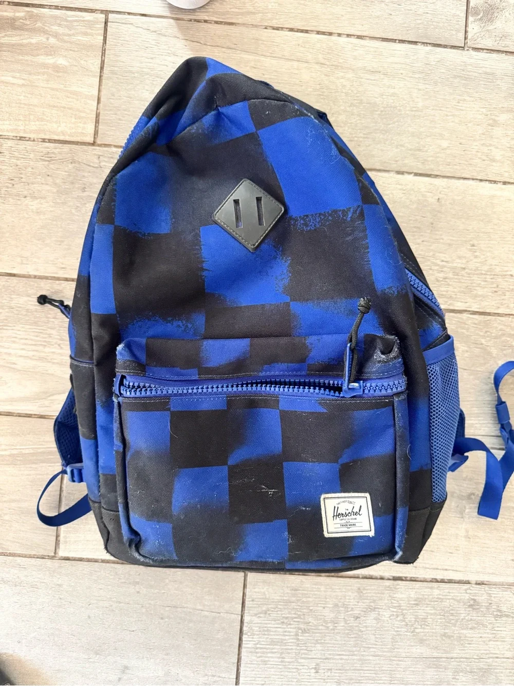 Herschel Supply Company Blue and Black Checkered Backpack